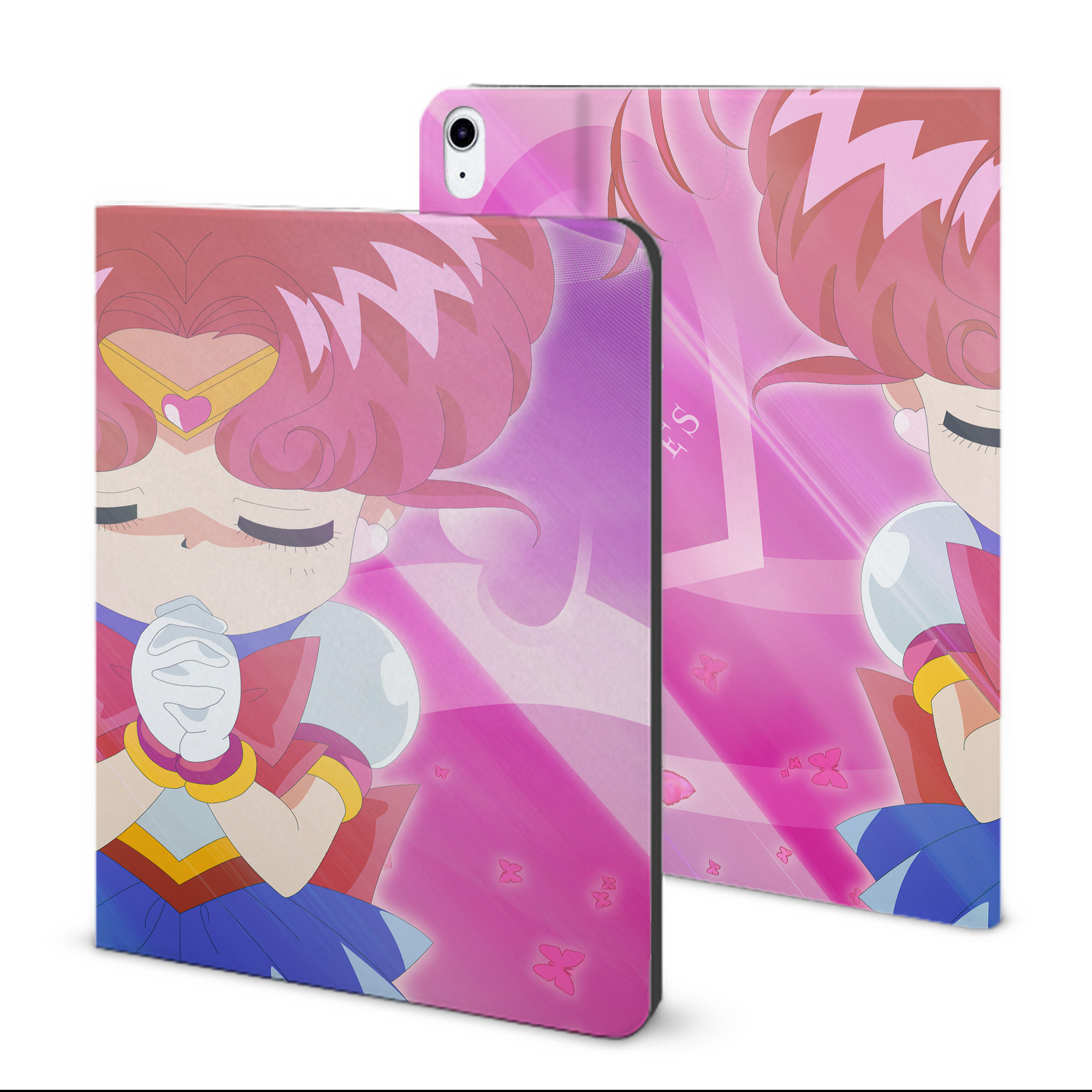 （画像用） 美少女戦士セーラームーン Sailor Moon IPad ケース ブック型 PUレザー TPU 耐衝撃 軽量 薄型 ペン収納なし 全面保護 IPad 各モデル対応